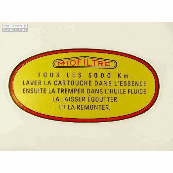 STICKER VOOR GRIJS LUCHTFILTER STICKER VOOR GRIJS LUCHTFILTER