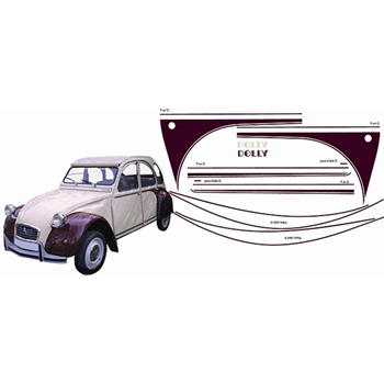 STICKERSET DOLLY GEEL/ROOD