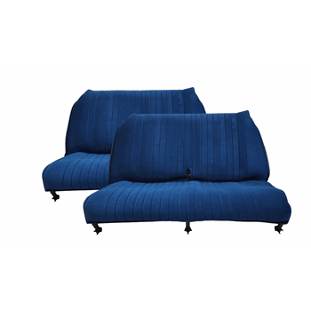 BEKLEDINGSET BLAUW VELOURS AZAM