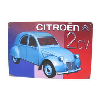 METAL SIGN CITROEN 2CV RIBS METAL SIGN CITROEN 2CV RIBS